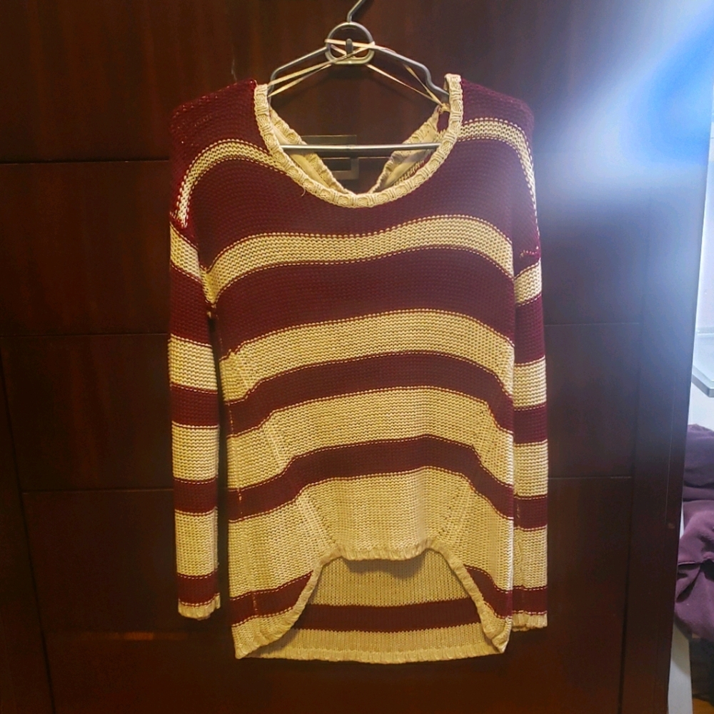 Woven Striped Sweater